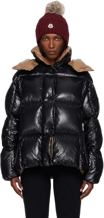 Moncler Black Parana Hooded Short Down Jacket