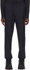 Moncler Black Patch Trousers In Black 999