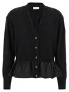 Moncler Cardigan Tricot In Brown
