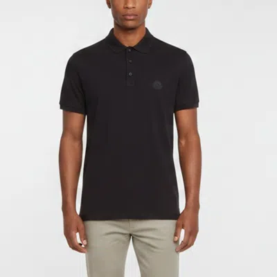 Pre-owned Moncler Black Pique Cotton Short Sleeve Polo T-shirt L
