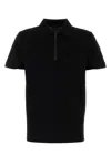 Moncler Zip-front Polo Shirt In Black