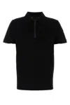 Moncler Zip-front Polo Shirt In Black