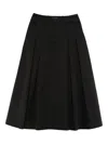 Moncler Black Pleated Skirt In Multi