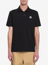 Moncler Short Sleeves Polo In Black