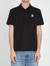 Moncler Black Polo In Black