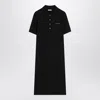 Moncler Polo Dress Logo Collar Short Sleeves In Black