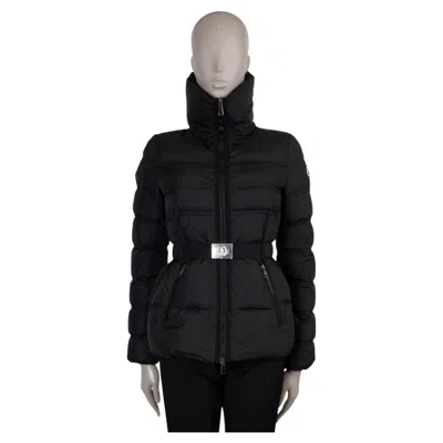 Pre-owned Moncler Black Polyamide 2019 Alouette Belted Down Jacket 1 S