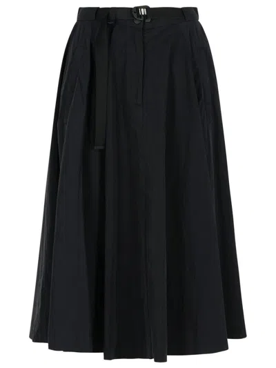 MONCLER MONCLER BLACK POLYAMIDE SKIRT