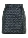 Moncler Padded Mini Skirt With Checked Quilting In Black