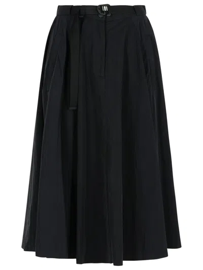 MONCLER MONCLER BLACK POLYAMIDE SKIRT WOMEN