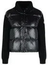 Moncler Padded Wool Cardigan In Black
