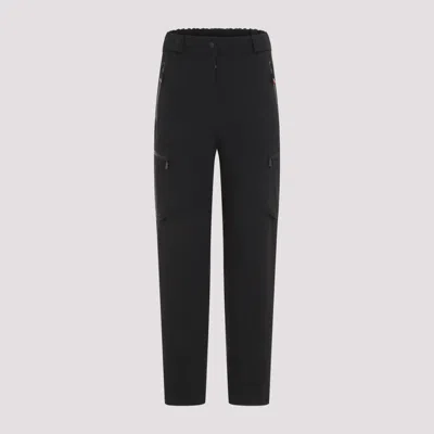 MONCLER BLACK POLYAMIDE TROUSERS