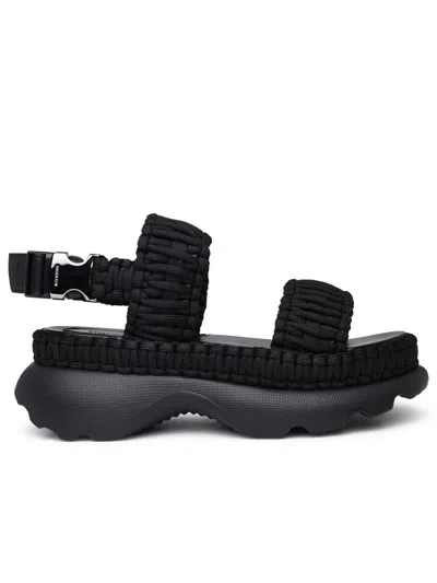 Moncler Black Polyester Beley Sandals