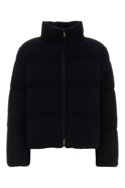 Moncler Black Polyester Blend Mornas Down Jacket