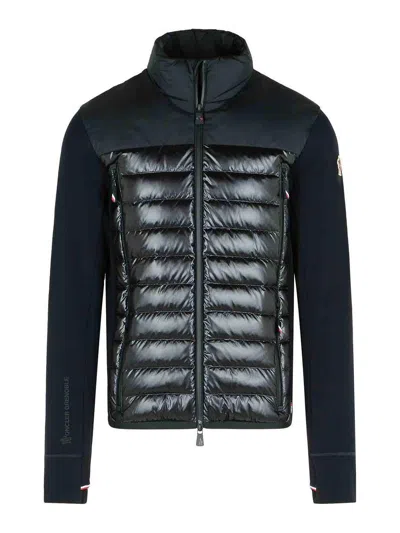 Moncler Padded Sweatshirt With High Collar And Long Sleeves In Black
