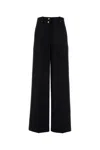 Moncler Wide-leg High Waist Palazzo Pant With Button Detailing In Black