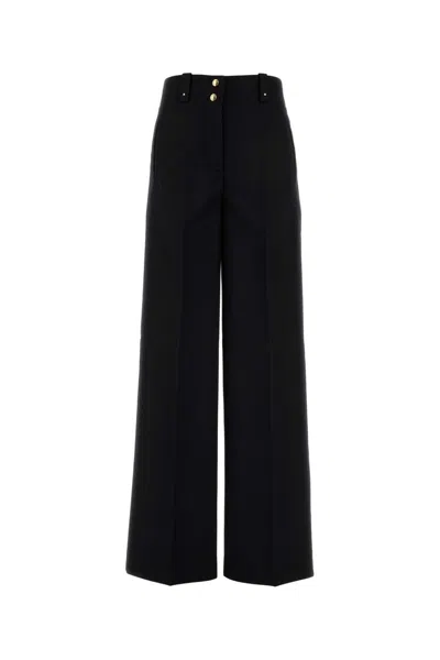 MONCLER BLACK POLYESTER BLEND PALAZZO PANT