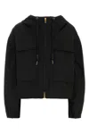 Moncler Giubbino Sauvan In Misto Poliestere Nero Donna