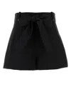 Moncler Black Polyester Blend Shorts In Black