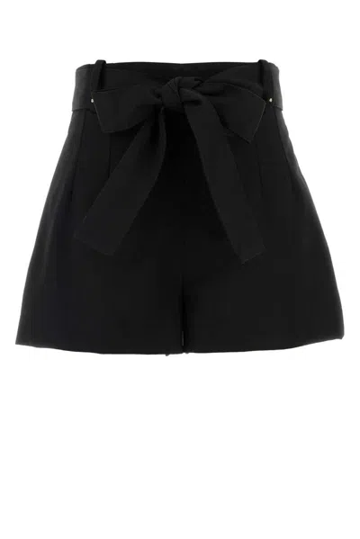 MONCLER BLACK POLYESTER BLEND SHORTS