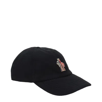 MONCLER BLACK POLYESTER CAP (BASEBALL HAT)