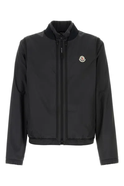 Moncler Black Polyester Hemmoor Bomber Jacket