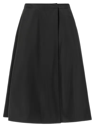 Moncler Black Polyester Midi Women's Skirt