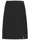 Moncler Black Polyester Skirt Women In Black