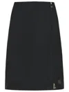 Moncler Black Polyester Skirt Women In Black