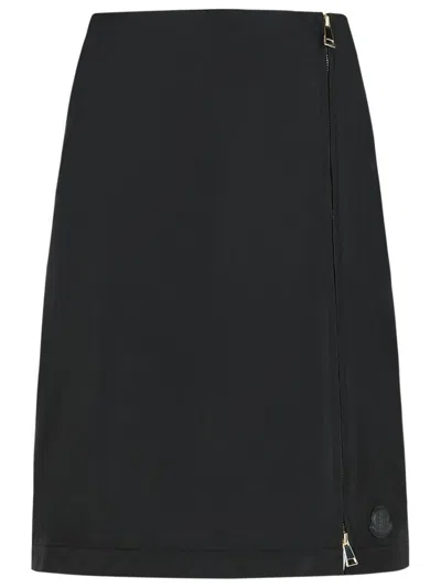 MONCLER MONCLER BLACK POLYESTER SKIRT