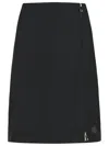 Moncler Black Polyester Skirt Women In Black