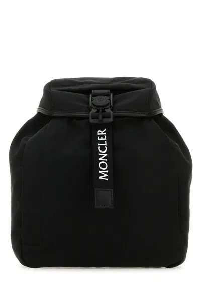 Moncler Black Polyester Trick Backpack In Nero