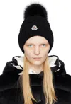 Moncler Cable-knit Cashmere And Wool-blend Beanie In 999 Black