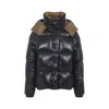 Moncler Parana Glossy Hooded Short Down Jacket Clothing In Black