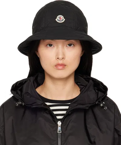 Moncler Black Quilted Bucket Hat