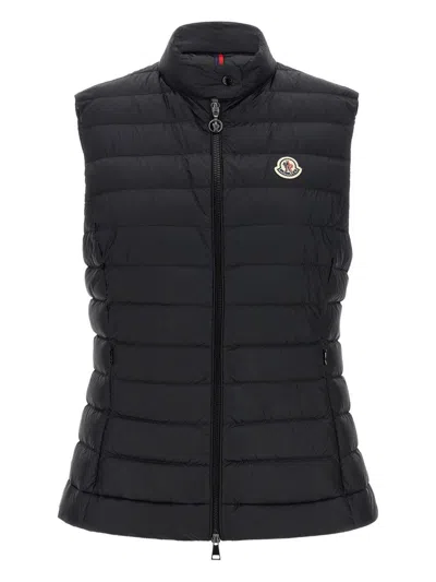Moncler Black Quilted Gilet With Zip