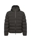 Moncler Arajoki Longue Saison Short Down Jacket In Brown