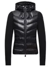 Moncler Padded Fleece Sweatshirt With Zip And Hood In Black