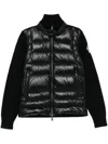 Moncler Grenoble Padded Wool Zip-up Cardigan Clothing In Black