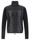 Moncler Ack Stretch Polyester Blend Cardigan In Black
