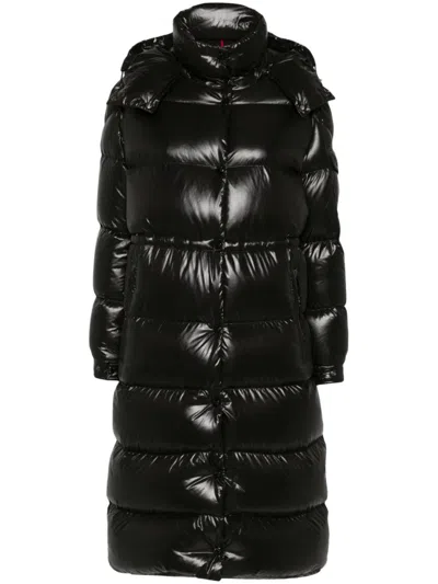 Moncler Black Quilted Long Jacket