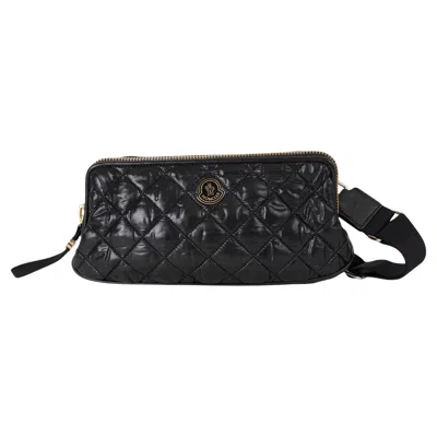 Pre-owned Moncler Black Quilted Nylon Elianne Crossbody Bag