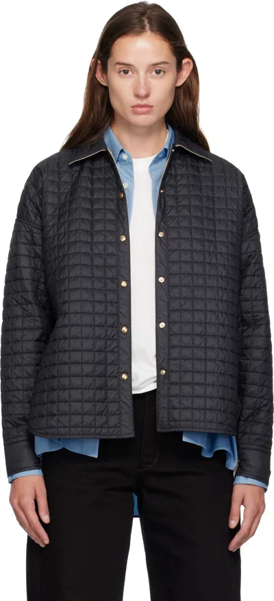 Moncler Black Quilted Shirt Jacket
