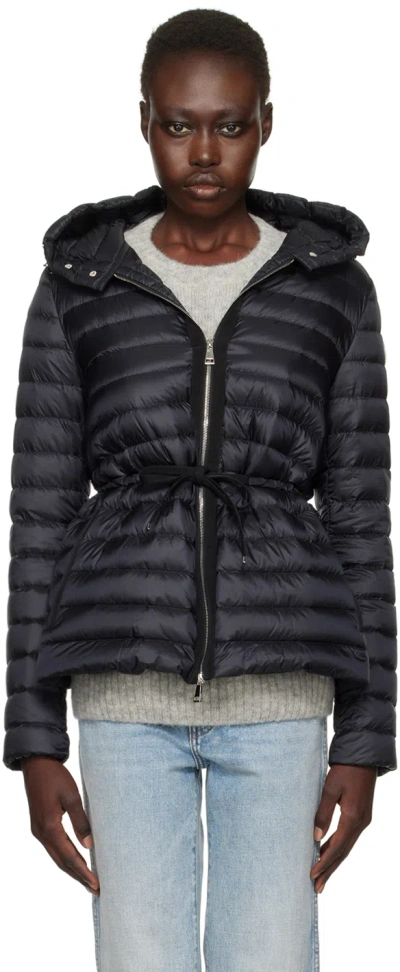 Moncler Womens Black Raie Quilted Hooded Shell-down Jacket
