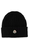 Moncler Women Beanie Wool And Cashmere Hat In Black