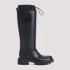 Moncler Black Kickstream Waterproof Knee High Boots In Black