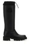Moncler Black Kickstream High Rain Tall Boots In Black