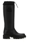 Moncler Black Kickstream High Rain Tall Boots In Black