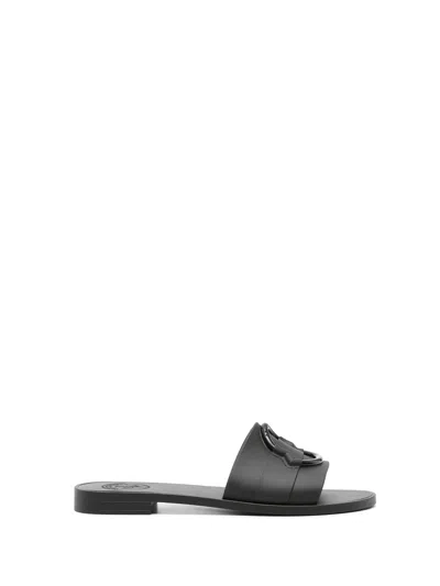 MONCLER MONCLER BLACK RUBBER SHOES SANDALS