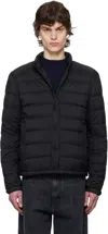Moncler Black Selves Short Down Jacket In 999 - Black